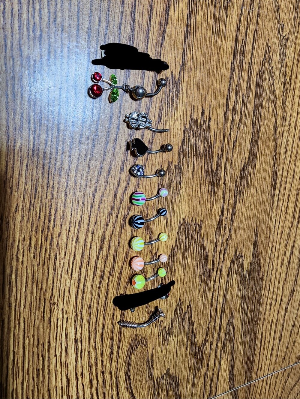 Bundle of 10 Belly Button Rings 14 gauge
